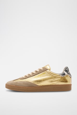 Sapatilhas em couro - Dourado