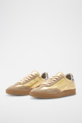 Sapatilhas em couro - Dourado