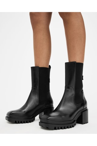 Botins em couro - Preto