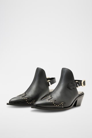 Sapatos de salto em couro - Preto