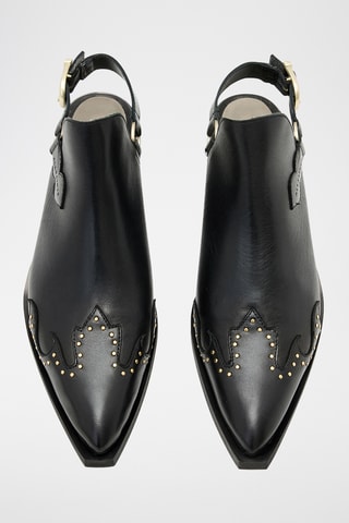 Sapatos de salto em couro - Preto