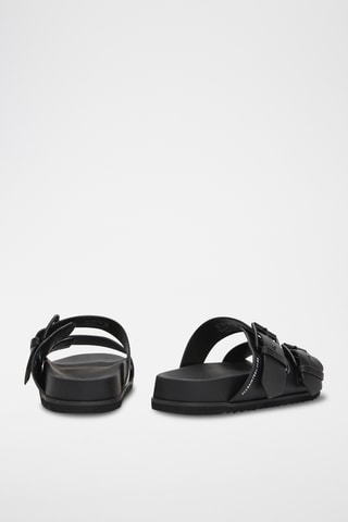 Mules em couro - Preto