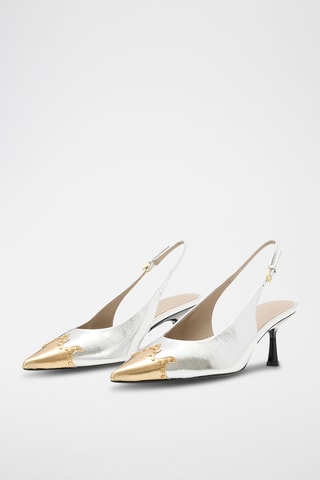 Sapatos de salto em couro - Prateado