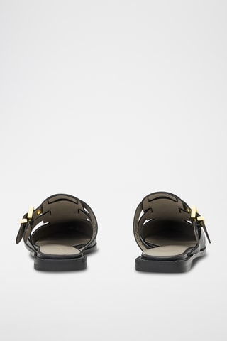 Mules em couro - Preto