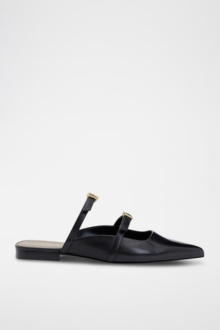 Mules em couro - Preto