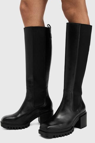 Botas Chelsea em couro - Preto