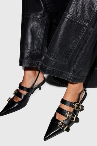 Sapatos de salto em couro - Preto