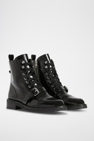 Botins em couro - Preto