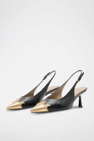 Sapatos de salto em couro - Preto
