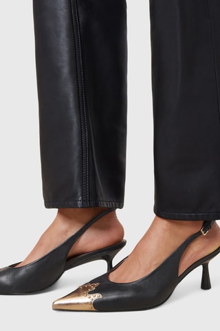 Sapatos de salto em couro - Preto