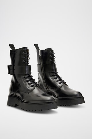 Botins em couro - Preto