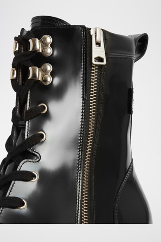 Botins em couro envernizado - Preto
