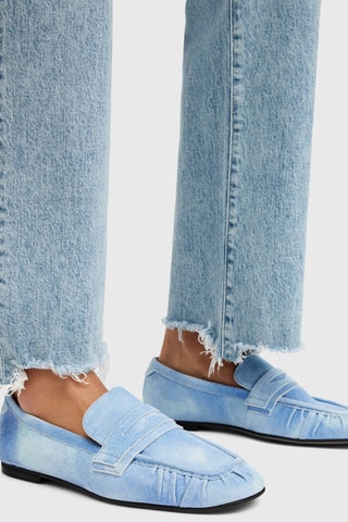 Mocassins em couro - Azul