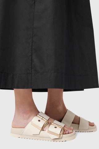 Mules em couro - Branco
