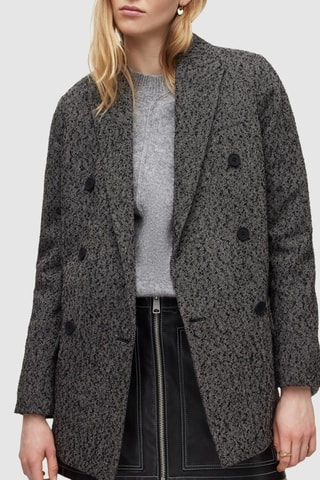 Blazer en laine - Noir chiné
