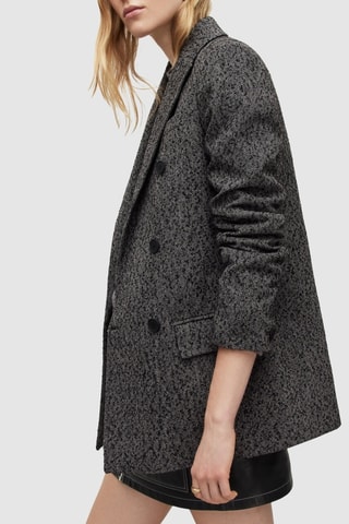 Blazer en laine - Noir chiné