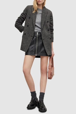 Blazer en laine - Noir chiné