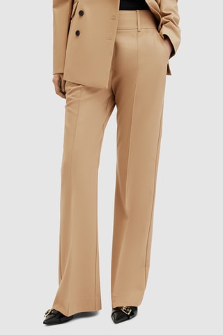 Calças bootcut em lã - Camel