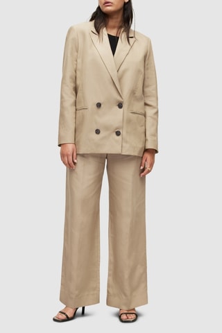 Blazer em linho - Bege