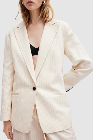 Blazer em linho - Marfim