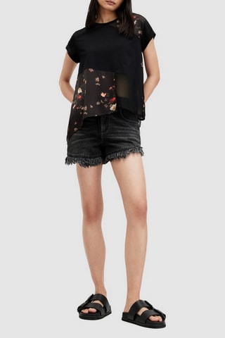 Top relaxed em algodão biológico - Preto