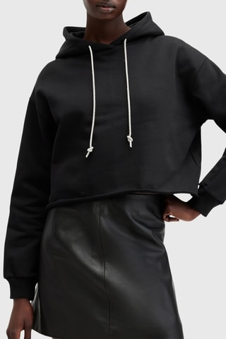 Sweat regular em algodão biológico - Preto