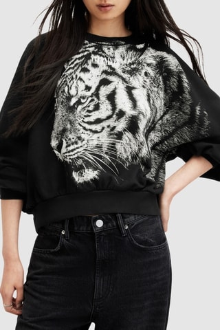 Sweat oversize em algodão biológico - Preto