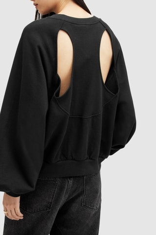 Sweat oversize em algodão biológico - Preto