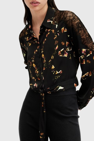 Camisa regular Natalia - Preto