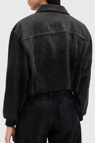 Casaco oversize em algodão biológico - Preto