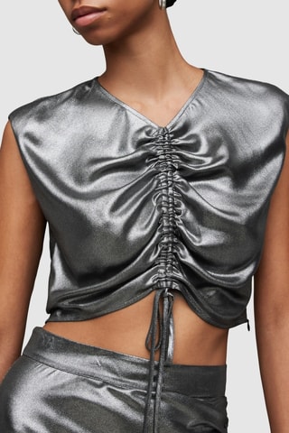 Crop top - Cinzento