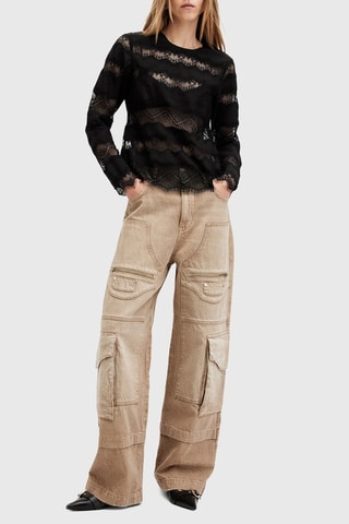 Top regular em renda - Preto