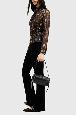 Top slim - Preto e castanho
