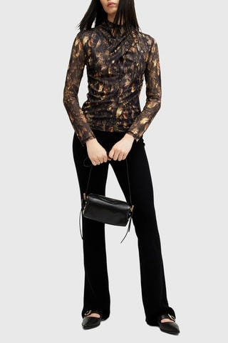 Top slim - Preto e castanho