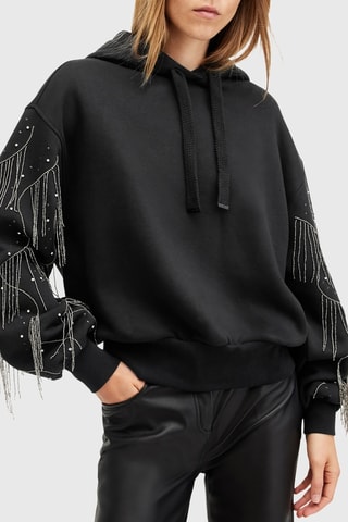 Sweat oversize em algodão biológico - Preto