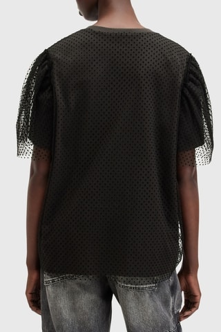 T-shirt regular em algodão biológico - Preto