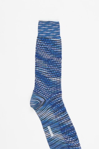 Chaussettes azur et blanc