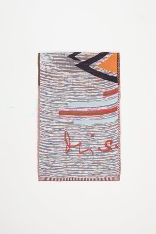 Echarpe Taupe et orange
