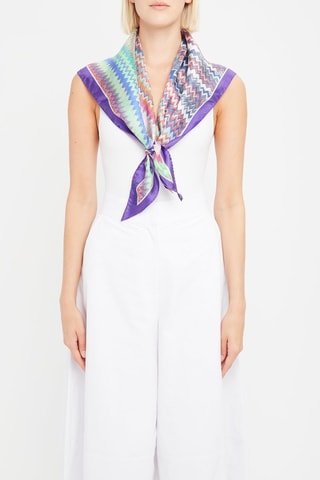 Foulard en soie Blanc et violet