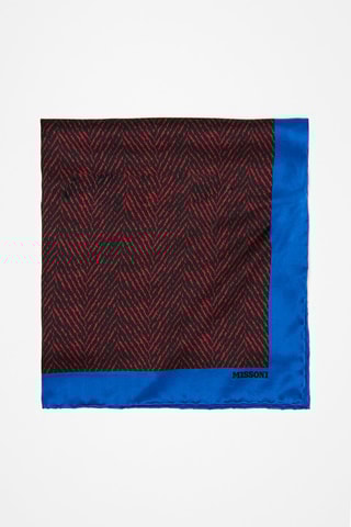Pochette en soie Bleu et rouge