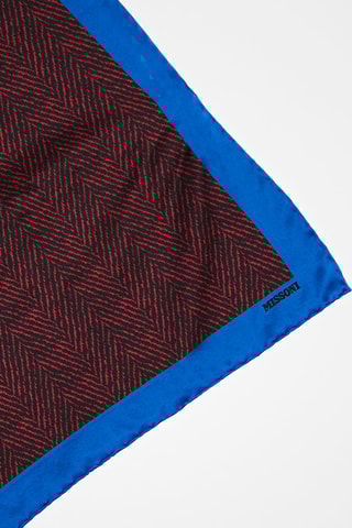 Pochette en soie Bleu et rouge