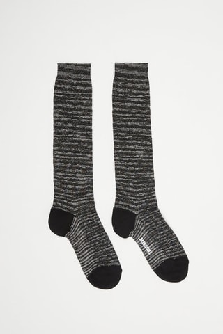 Chaussettes hautes Noir chiné