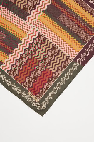 Pochette en soie Kaki