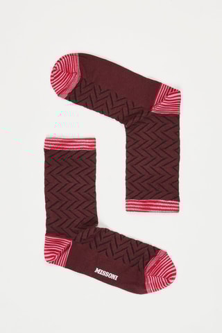 Chaussettes Marron et rouge