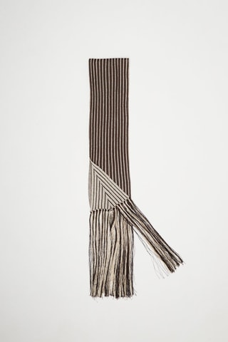 Echarpe Marron chiné et beige chiné