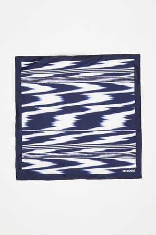 Carré en soie 
Bleu et blanc