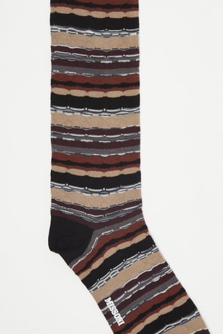 Chaussettes hautes Noir et beige
