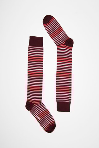 Chaussettes Bordeaux et corail