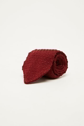 Cravate en soie Rouge