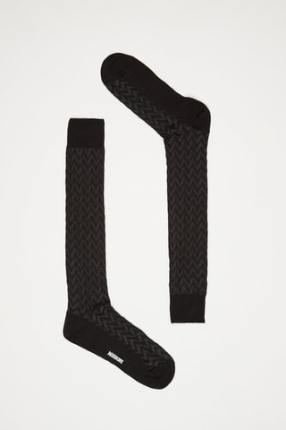Chaussettes hautes Noir et gris
